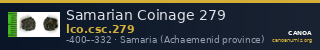 Samarian Coinage 279 — CANOA