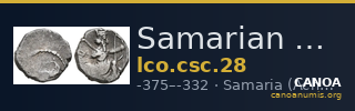 Samarian Coinage 28 — CANOA