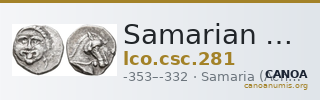 Samarian Coinage 281 — CANOA