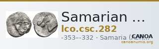 Samarian Coinage 282 — CANOA