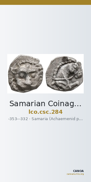Samarian Coinage 284 — CANOA