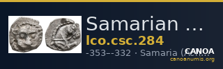 Samarian Coinage 284 — CANOA