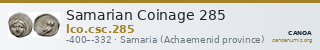 Samarian Coinage 285 — CANOA