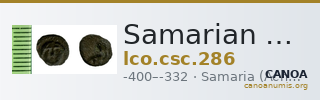 Samarian Coinage 286 — CANOA