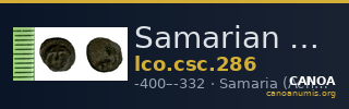 Samarian Coinage 286 — CANOA