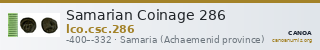 Samarian Coinage 286 — CANOA