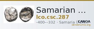 Samarian Coinage 287 — CANOA