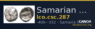 Samarian Coinage 287 — CANOA