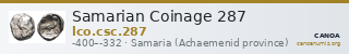 Samarian Coinage 287 — CANOA