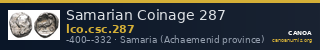 Samarian Coinage 287 — CANOA