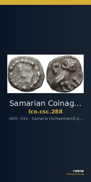 Samarian Coinage 288 — CANOA