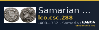 Samarian Coinage 288 — CANOA