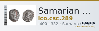 Samarian Coinage 289 — CANOA
