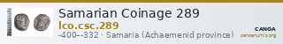Samarian Coinage 289 — CANOA