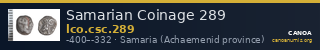 Samarian Coinage 289 — CANOA