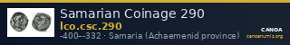 Samarian Coinage 290 — CANOA