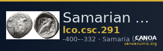 Samarian Coinage 291 — CANOA