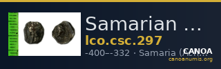 Samarian Coinage 297 — CANOA