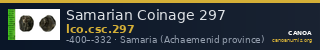 Samarian Coinage 297 — CANOA