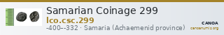 Samarian Coinage 299 — CANOA