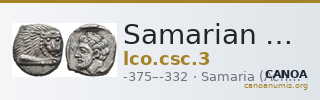 Samarian Coinage 3 — CANOA