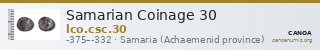 Samarian Coinage 30 — CANOA