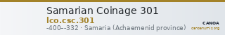 Samarian Coinage 301 — CANOA