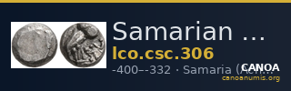Samarian Coinage 306 — CANOA