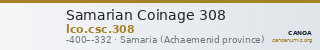 Samarian Coinage 308 — CANOA