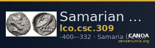 Samarian Coinage 309 — CANOA