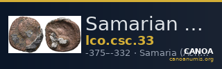 Samarian Coinage 33 — CANOA