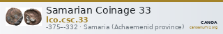 Samarian Coinage 33 — CANOA