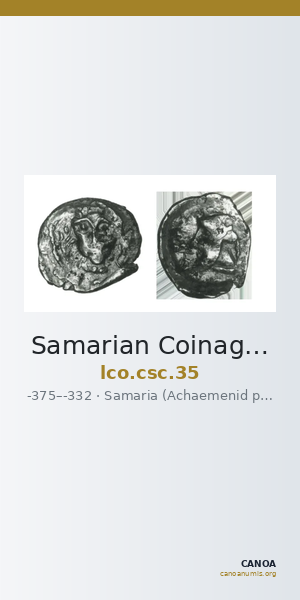 Samarian Coinage 35 — CANOA