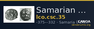 Samarian Coinage 35 — CANOA