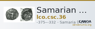 Samarian Coinage 36 — CANOA