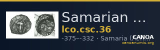 Samarian Coinage 36 — CANOA