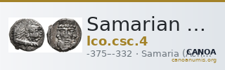 Samarian Coinage 4 — CANOA