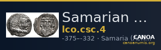 Samarian Coinage 4 — CANOA