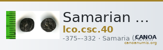 Samarian Coinage 40 — CANOA