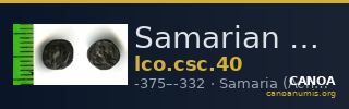 Samarian Coinage 40 — CANOA