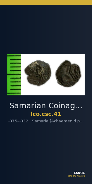 Samarian Coinage 41 — CANOA