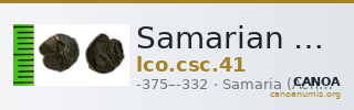 Samarian Coinage 41 — CANOA