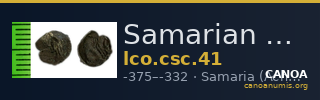 Samarian Coinage 41 — CANOA