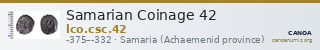 Samarian Coinage 42 — CANOA