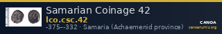 Samarian Coinage 42 — CANOA
