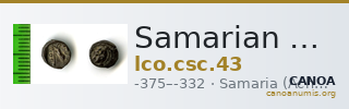 Samarian Coinage 43 — CANOA