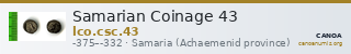 Samarian Coinage 43 — CANOA