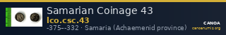 Samarian Coinage 43 — CANOA