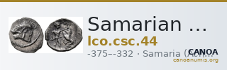 Samarian Coinage 44 — CANOA