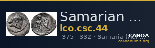 Samarian Coinage 44 — CANOA